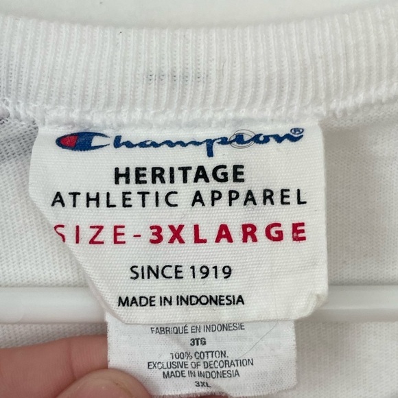 Champions Heritage 3XL All Over C Logo Print White Tee Shirt - Picture 2 of 5